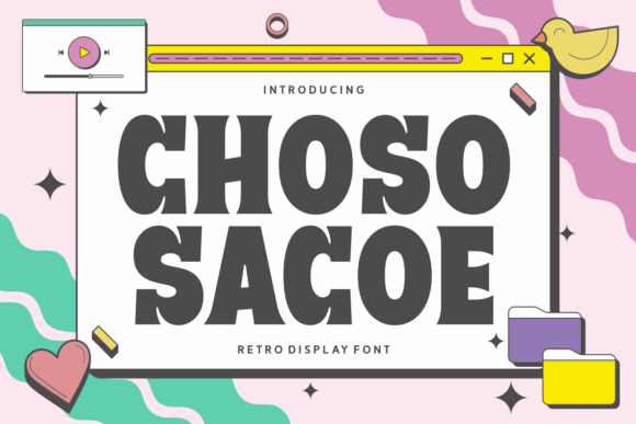 Choso Sacoe Font: A Retro Display Typeface for Editorial Design