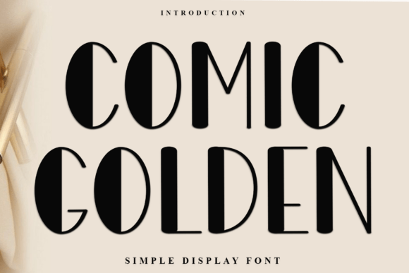 Comic Golden Font: Festive Typography for Holiday Crafts