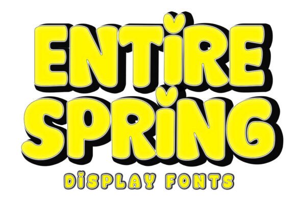 Entire Spring Font for Playful Editorial Design