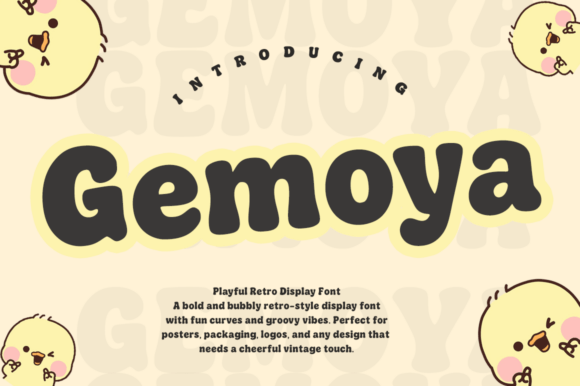 Gemoya Font: Bold Retro Display Type for Digital Campaigns
