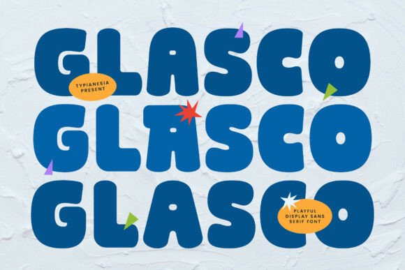 Glasco Font: A Playful Display Typeface for Makers