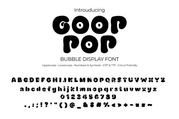 Goop Pop Font: Playful Display Type for Crafts