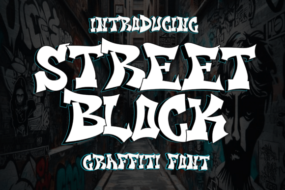 Street Block Font: Bold Graffiti Style for Craft Projects