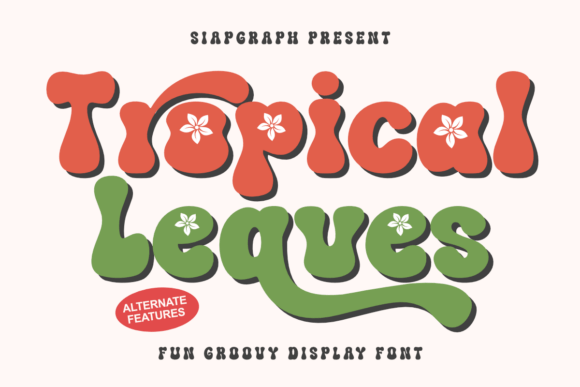 Tropical Leaves Font: A Retro Display Typeface for Branding