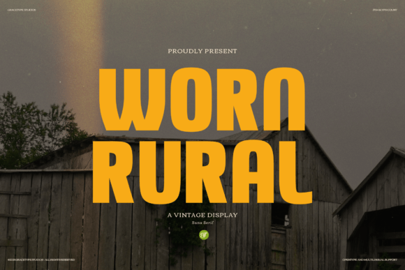 Worn Rural Font: Bold Vintage Display for Campaigns